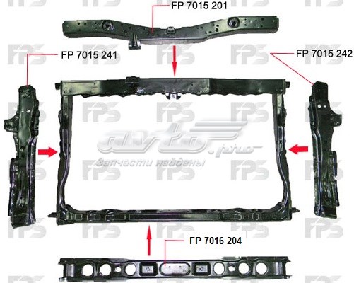 Купить FP7015242 FPS Суппорт радиатора правый (монтажная панель крепления фар)