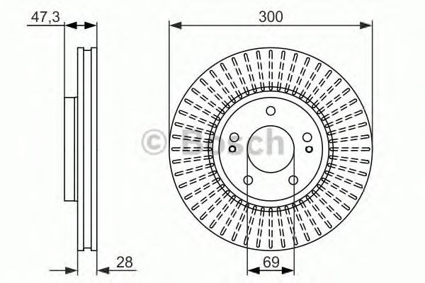 Передние тормозные диски 986479595 Bosch