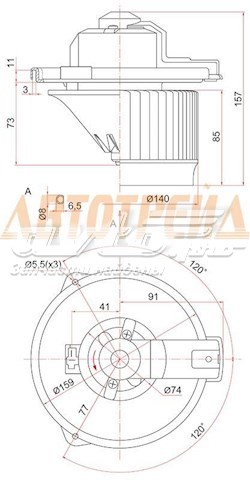 Вентилятор печки 34551 NRF