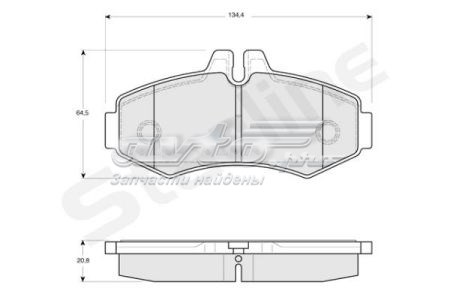 Колодки тормозные передние дисковые STARLINE BDS086