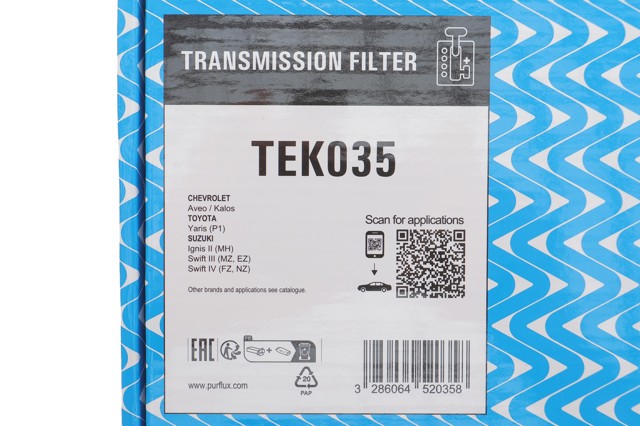 Фильтр коробки автомат Purflux TEK035 цена, от 13.88 USD