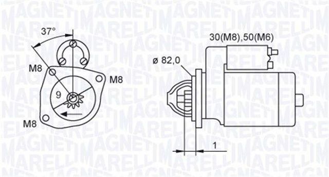 Стартер Magneti Marelli MQS1389 цена, от 99.32 USD