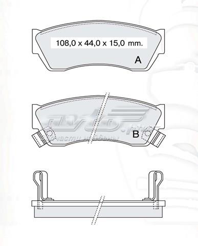 Колодки тормозные передние дисковые DAFMI D174E