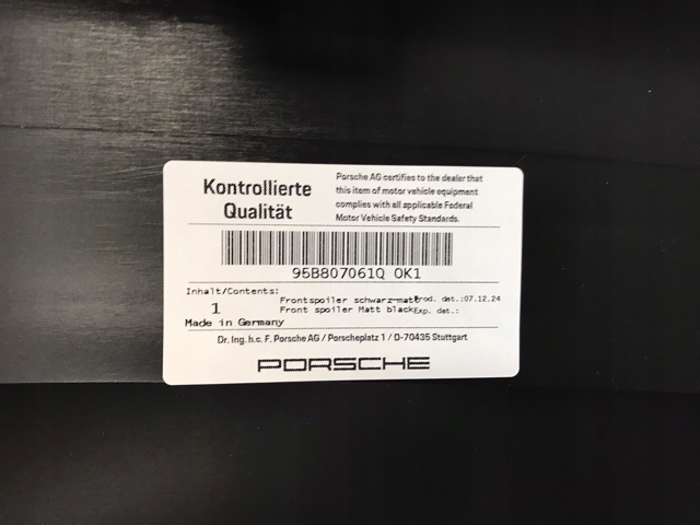  95B807061QOK1 Porsche