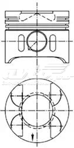 Поршень в комплекте на 1 цилиндр, STD Kolbenschmidt 97482600