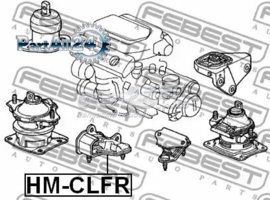 Подушка (опора) двигателя левая нижняя Febest HMCLFR