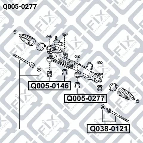 Сайлентблок крепления рулевой рейки Q-fix Q0050277 цена, от 4.74 USD