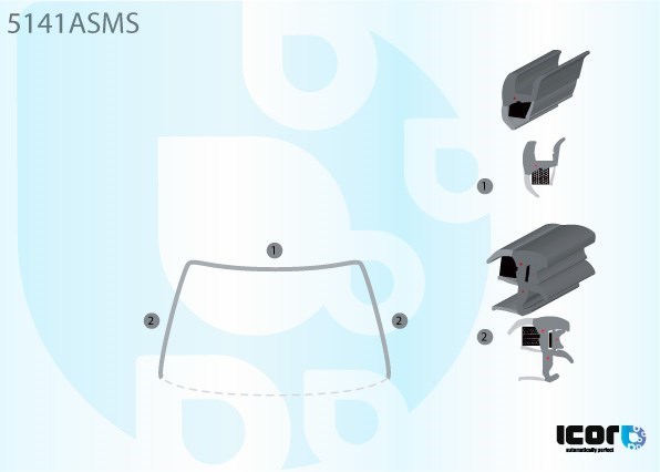 Moldura de pára-brisas Mazda 626 IV GE