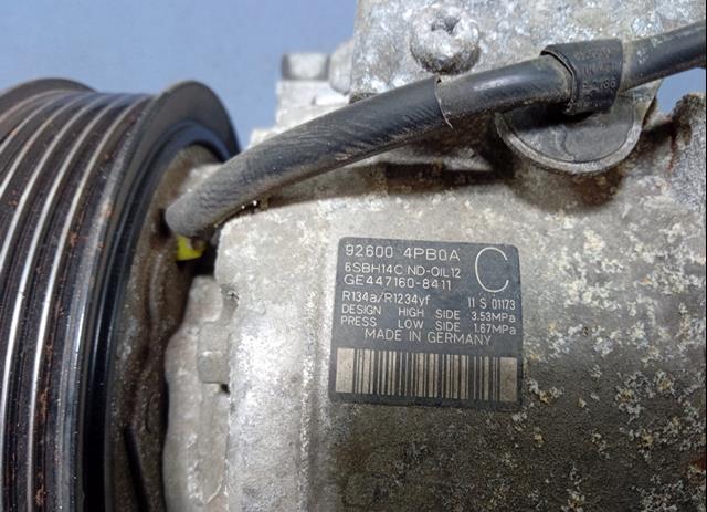 Компрессор системы кондиционирования Nissan/Infiniti 926004PB0A цена, от 165.07 USD