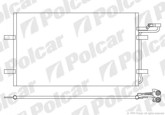 Радиатор кондиционера POLCAR 9042K8C2S
