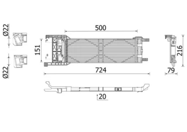 Радиатор охлаждения, АКПП/КПП Fiat/Alfa/Lancia 50551395 цена, от 183.41 USD