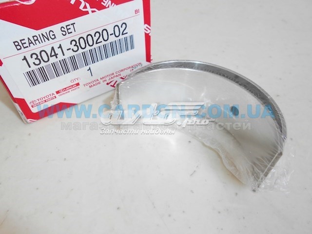 130416703002 Toyota folhas inseridas principais de cambota, kit, 1ª reparação ( + 0,25)