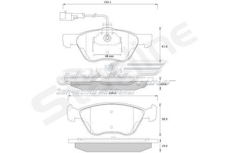 SBDS259 Starline Колодки передние