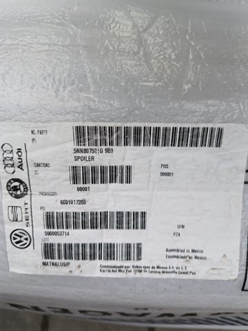 Спойлер заднего бампера VAG 5NN807521G9B9 цена, от 175.97 USD