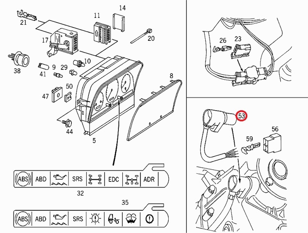 55425817 MERCEDES Sensor de velocidad original y equivalente