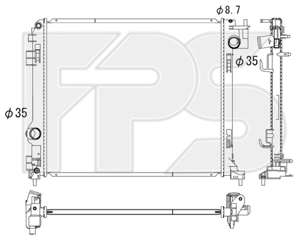 FP 50 A833-KY FPS radiador de esfriamento de motor