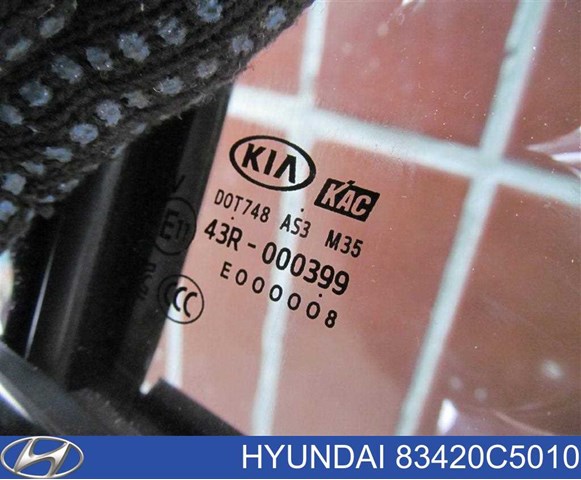 Стекло двери задней правой 83420C5010 Hyundai/Kia