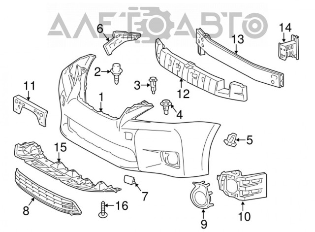 Шина бампера переднего FPS FP8158940 цена, от 101.30 USD