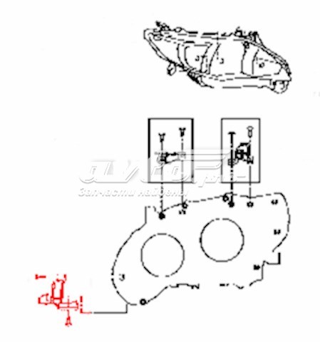 8119712100 Toyota кронштейн (адаптер крепления фары передней правой)