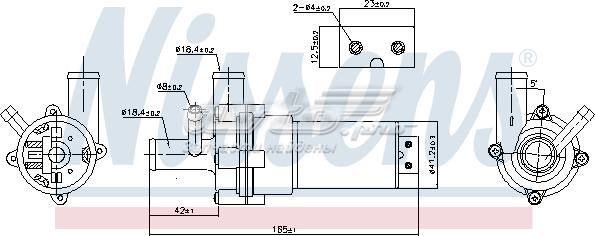 Помпа водяная (насос) охлаждения, дополнительный электрический 831055 Nissens