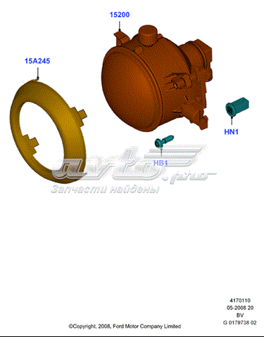 1494290 FORD Moldura de faro antiniebla original y equivalente