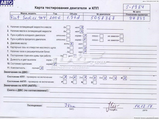 ДВС в сборе Fiat/Alfa/Lancia D19AA цена, от 262.85 USD