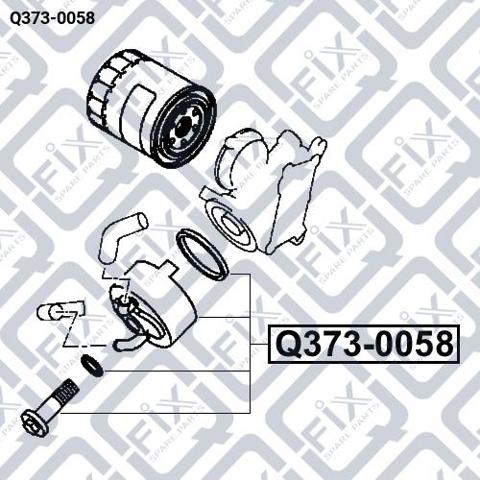 Радиатор масляный (холодильник), под фильтром Q-fix Q3730058 цена, от 67.95 USD