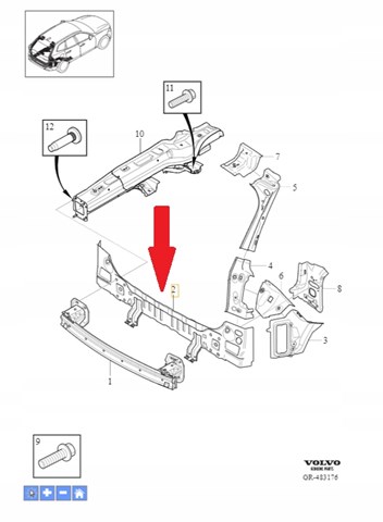 Купить 31448857 Volvo Панель задняя, багажного отсека