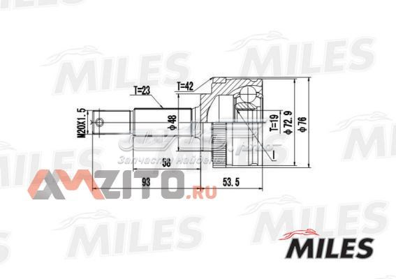 ШРУС наружный передний GA20302 Miles