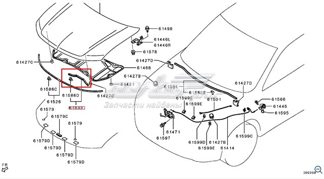 5902A052 Mitsubishi vedação da capota