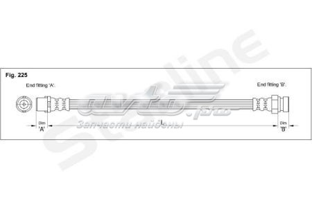 Шланг тормозной передний Starline HAEE1251