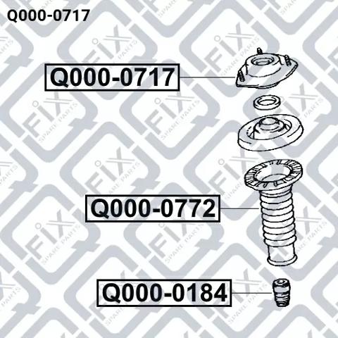 Опора амортизатора переднего Q0000717 Q-fix