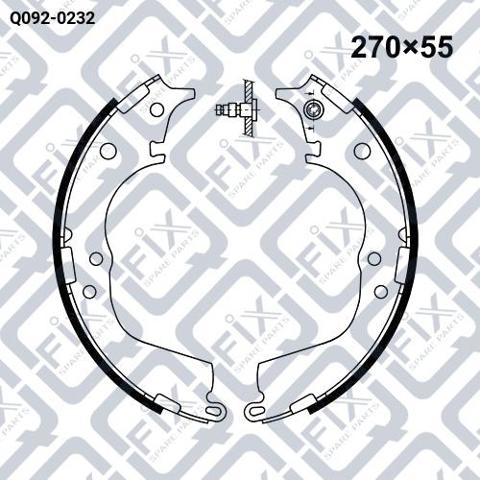 Задние барабанные колодки Q0920232 Q-fix