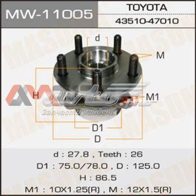 Ступица передняя MW11005 Masuma