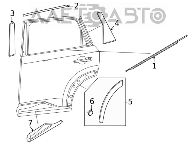 Купить 638616RA0A Nissan/Infiniti Молдинг арки крыла переднего, левый