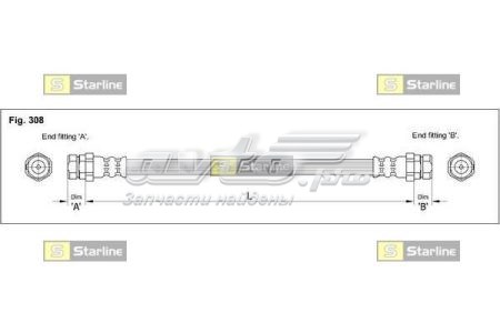 Тормозной шланг задний Starline HAEE1255 цена, от 6.07 USD