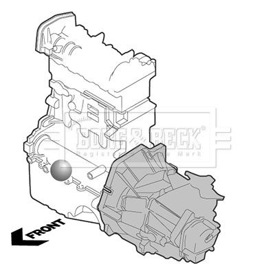 BEM3829 Borg&beck coxim (suporte dianteiro de motor)