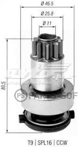 Бендикс стартера MAGNETI MARELLI 940113020385