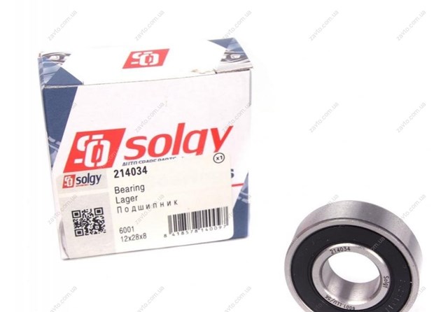 Подшипники генератора 214034 Solgy