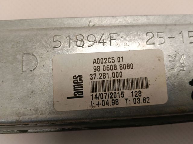 Стеклоподъемник задней правой двери Peugeot/Citroen 9806088080