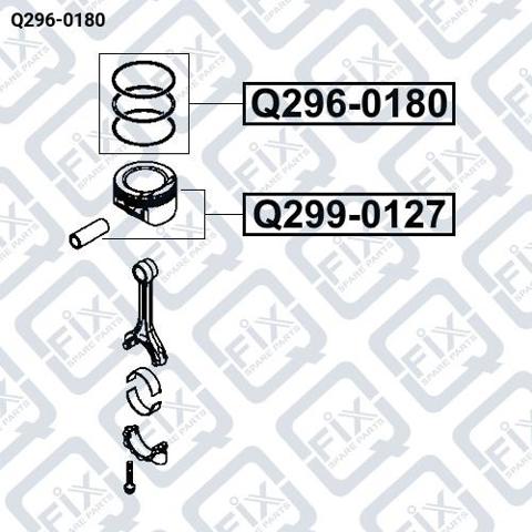 Кольца поршневые STD на 1 цилиндр Q-fix Q2960180 цена, от 24.54 USD
