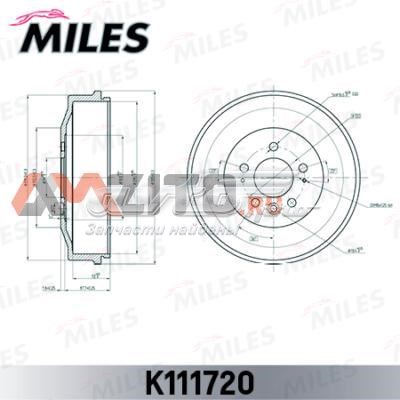 Тормозной барабан K111720 Miles