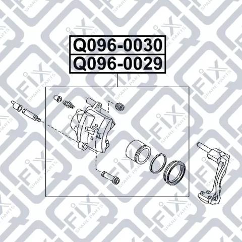Суппорт тормозной передний левый Q0960029 Q-fix