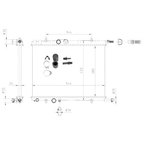 R20022 Sato Tech Радиатор основной