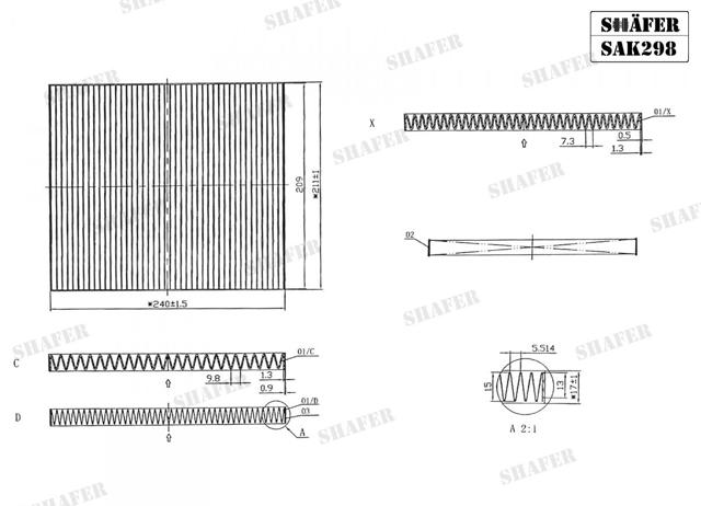 Фильтр салона SAK298 Shafer