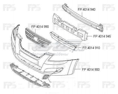 Облицовка радиатора FPS FP4014990 цена, от 16.39 USD