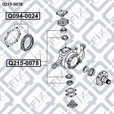 Q2150078 Q-fix Подшипник цапфы передней