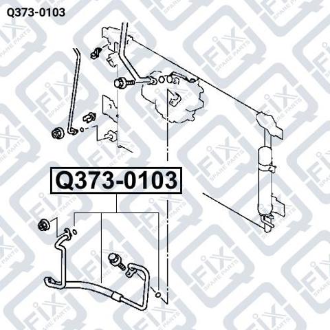 Шланг кондиционера, от компрессора к радиатору Q-fix Q3730103 цена, от 53.61 USD