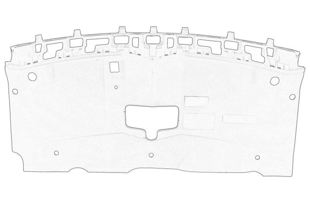 Placa sobreposta superior do painel dianteiro (de suporte do radiador) para Citroen C5 (RD/X7)