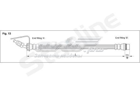 Шланг тормозной передний Starline HADA1258 цена, от 7.44 USD